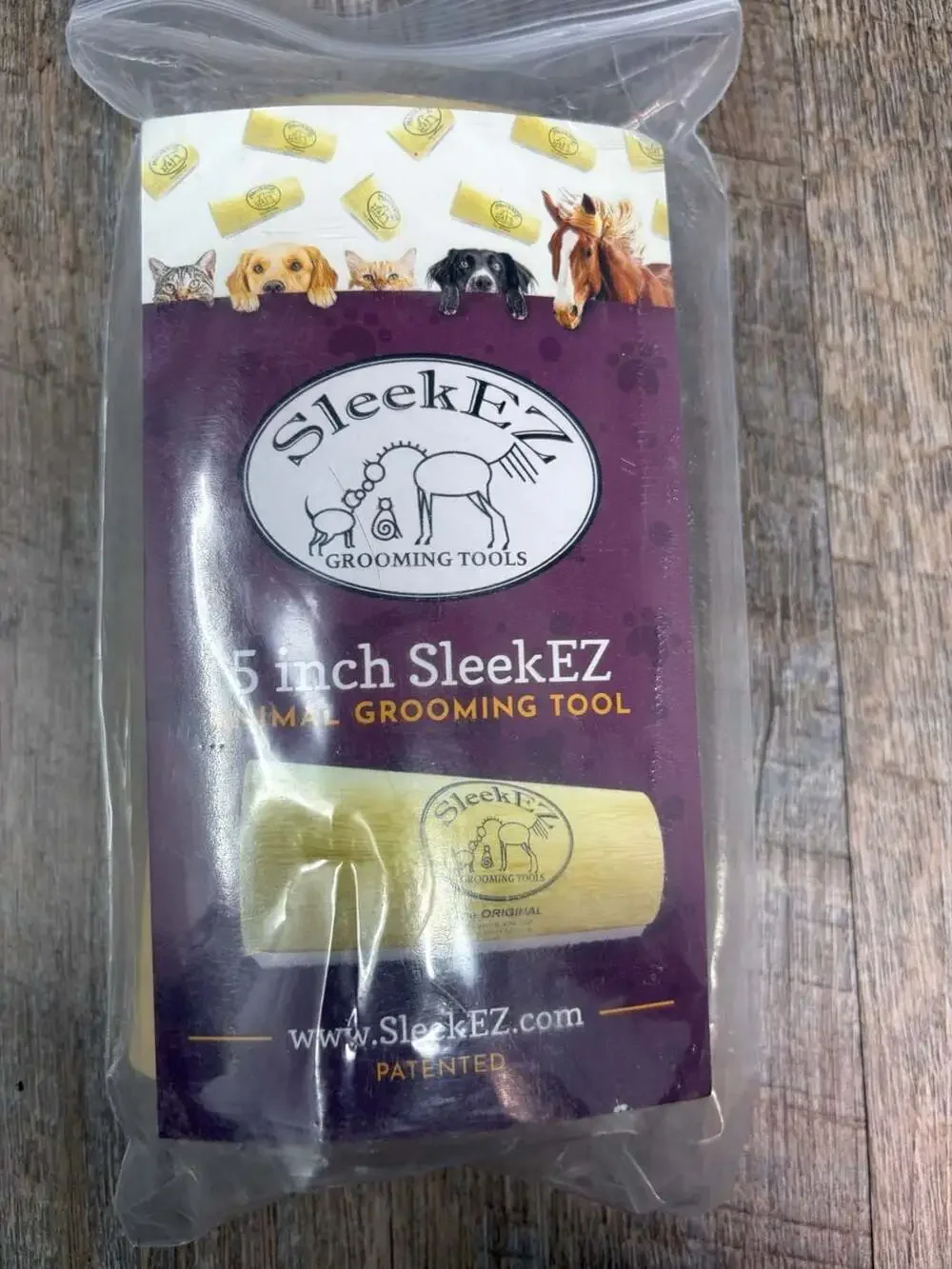 SleekEZ 5” Grooming Tool Stainless Steel Deshedding Tool For Dogs, Cats, Horses